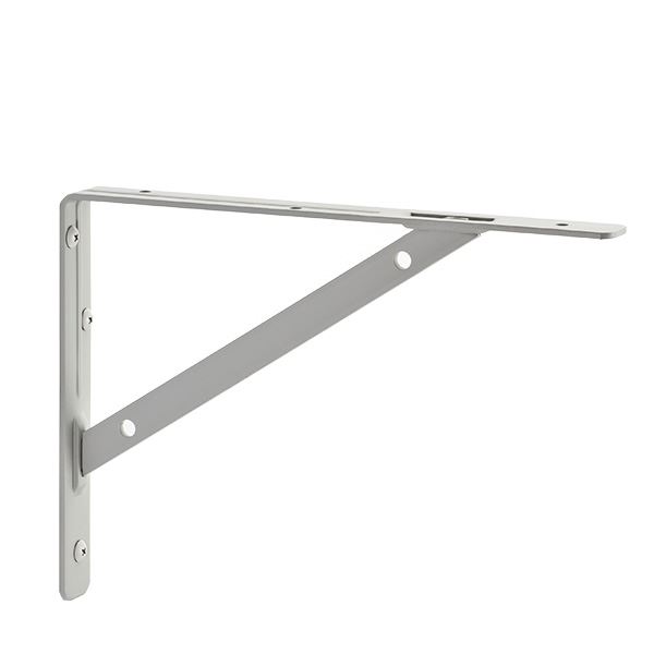 【マラソンでP最大49倍】棚受け金具/ブラケット 【L #03 グレー】 1組/2本入 スチール製 『Bracket』 〔業務用 建材 建築金物〕