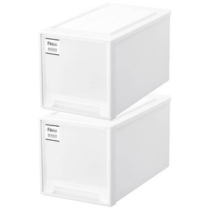 お召しもの収納 収納格 押し入れ L 30 白色 2個揃え 領域30cm キャスター照応 天馬 Fits フィッツケース モノ クローゼットやキャビネットにお鼓舞激励 国産の お召物収納 洋服タンス衣類収納 収納ケース 収納棚 洋服収納 洋服タンス クローゼット 押し入れ ワードローブ