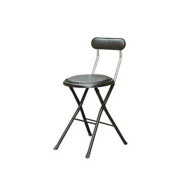 【マラソンでポイント最大47.5倍】折りたたみ椅子 幅33cm ブラック×ブラック スチールパイプ 1脚販売 完成品 リビング 在宅ワーク インテリア家具【代引不可】|インテリアの壱番館