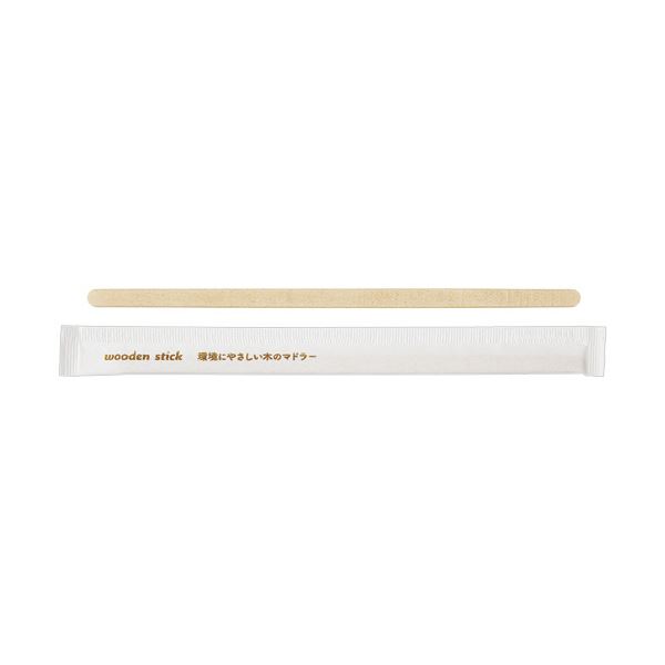 【ポイント20倍】（まとめ）やなぎプロダクツ 紙完封木製マドラー165mm Y-212 1パック(100本)【×10セット】