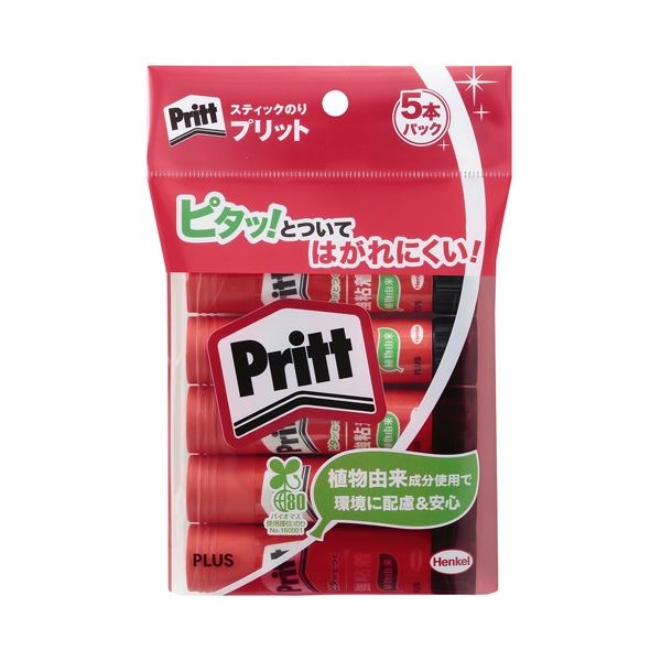 【クーポン配布中】（まとめ） プラス プリット強粘着 レギュラー セリース5本入【×10セット】