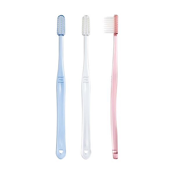 【マラソンでP最大49倍】アイテック 業務用片テーパーハブラシ3色（ピンク、クリア、ブルー）各色20本 1セット（120本：60本×2箱）