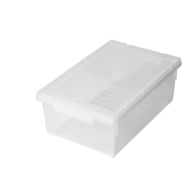 【マラソンでP最大47倍】CDボックス 収納ケース 約幅29cm 8個セット ふた付き プラスチックケース 仕切り板・キャスター付き いれと庫ワイド ベッド下