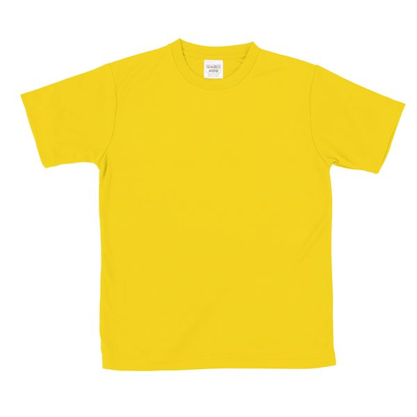 【マラソンでP最大49倍】（まとめ）ATドライTシャツ 130cm イエロー 150g ポリ100% 【×10個セット】