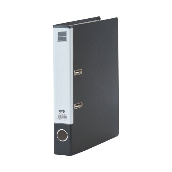 【クーポン配布中＆マラソン対象】（まとめ）TANOSEE レバー式アーチファイル A4タテ 2穴 280枚収容 28mmとじ 背幅50mm 黒 1セット（10冊） 【×3セット】