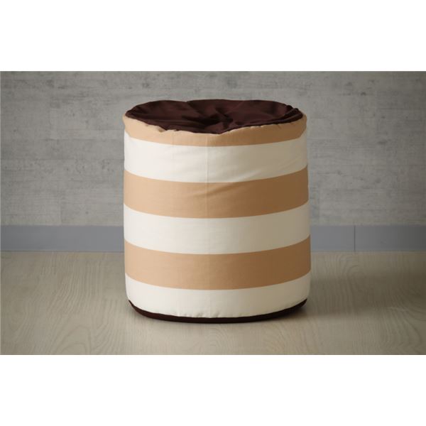 1710円 【大特価!!】 ビーズクッション オットマン 直径約40×40cm ベージュ 日本製 伸縮性 ストレッチ素材 2WAY ソファー リラックスチェア リビング