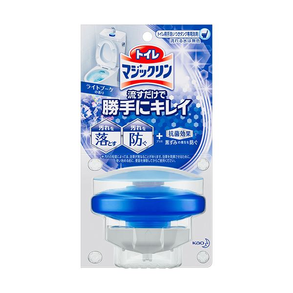 【マラソンでポイント最大47.5倍】(まとめ) 花王 トイレマジックリン 流すだけで勝手にキレイ ライトブーケの香り 本体 80g 1個 【&times;10セット】｜インテリアの壱番館