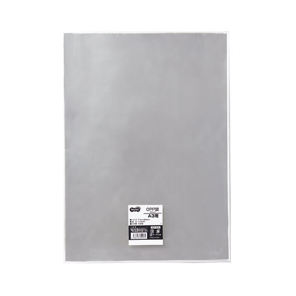 【クーポン配布中】(まとめ) TANOSEE OPP袋 フラット A3用 310×430mm 1パック（100枚）  【×10セット】