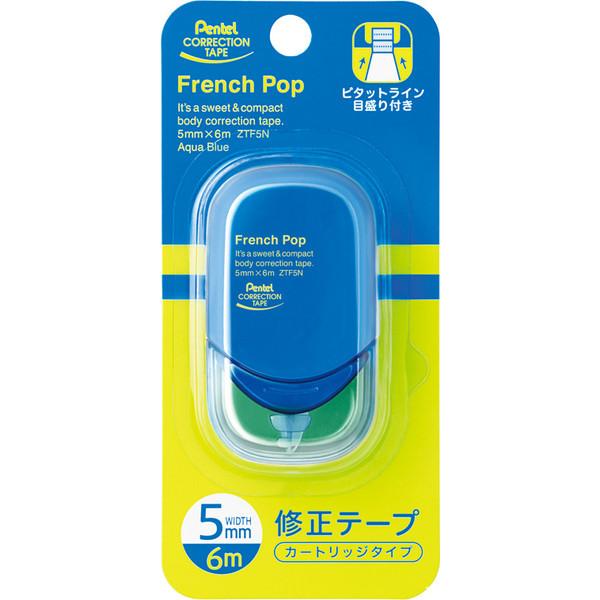 【マラソンでP最大49倍】(まとめ）ぺんてる 修正テープ　フレンチポップ　マイカラー　アクアブルー XZTF5NCW 【×30セット】