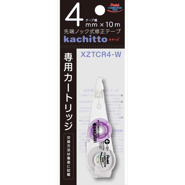 【マラソンでP最大49倍】(まとめ）ぺんてる 修正テープ　カチット専用カートリッジ　4mm XZTCR4-W 【×50セット】