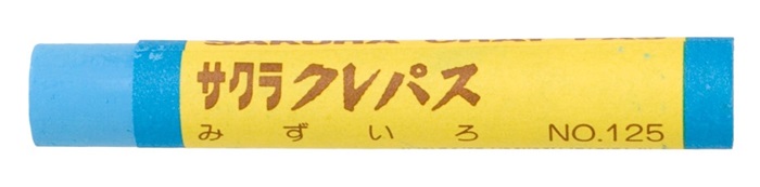 (まとめ)サクラクレパス クレパス太巻単色 みずいろ LPバラ#125