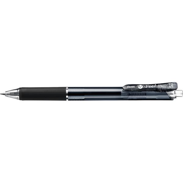 【マラソンでP最大49倍】(まとめ）ぺんてる フィール　0.5mm　クリアブラック軸　黒 BXB115-A 【×100セット】