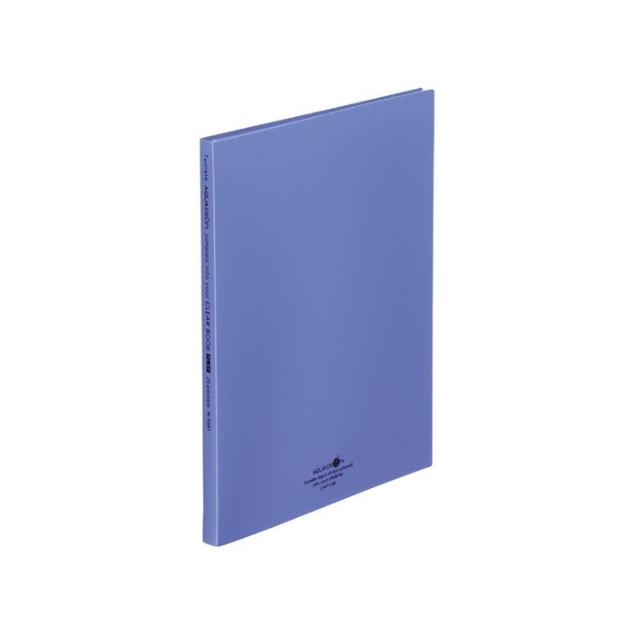 【ポイント20倍】(まとめ）リヒトラブ クリヤーブックフラットA4・S 20P 青 N-5061-8 【×20セット】