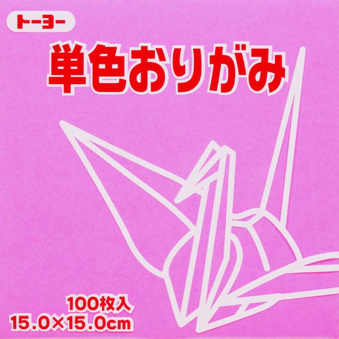 【マラソンでP最大49倍】(まとめ）トーヨー 単色折紙　15.0-25　もも 064125 ﾓﾓ 【×30セット】