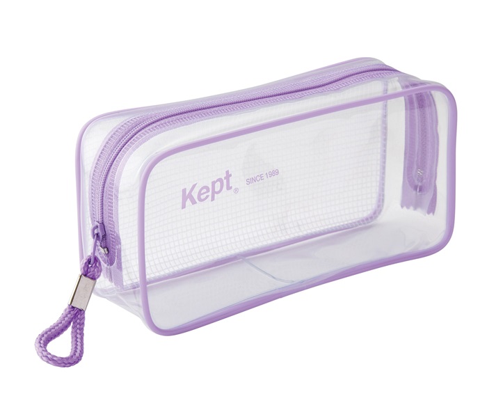 【ポイント20倍】(まとめ）レイメイ藤井 Kept クリアペンポーチ バイオレット KPF902V 【×10セット】