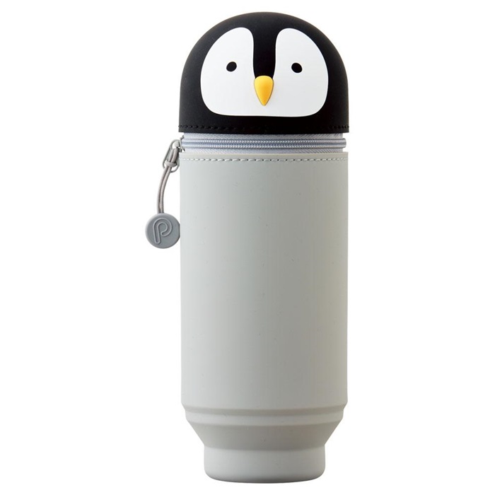 【ポイント20倍】(まとめ)リヒトラブ PunilaboスタンドペンケースBIGサイズ ペンギン A-7714-10 【×5セット】