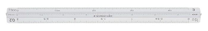 【ポイント20倍】(まとめ）ステッドラー日本 高精度オールアルミ製三角スケールポケット用　建築士用 987 15-13 【×10セット】