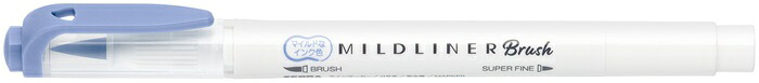 【マラソンでP最大49倍】(まとめ）ゼブラ マイルドライナーブラッシュ　Ｍダークブルー WFT8-MDB 【×100セット】