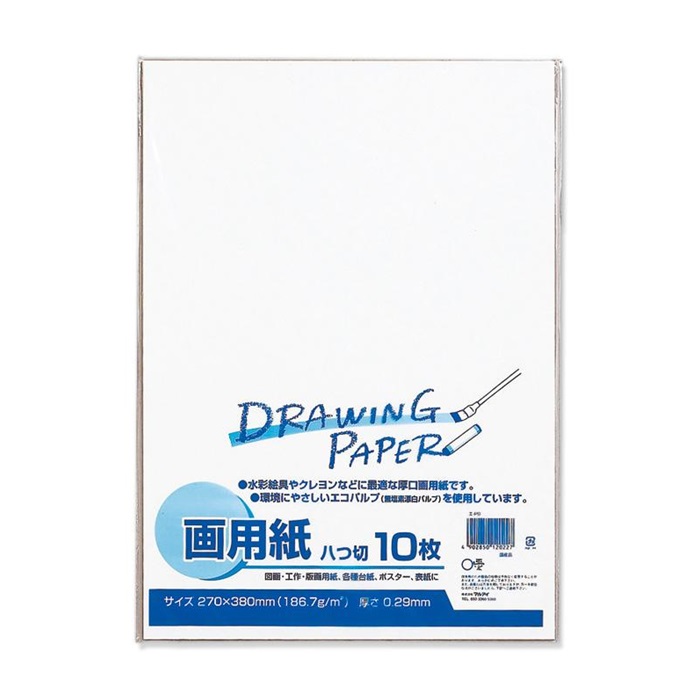 【ポイント20倍】(まとめ）マルアイ 画用紙 ８ツ切 １０枚パック ｴ-P8 【×50セット】