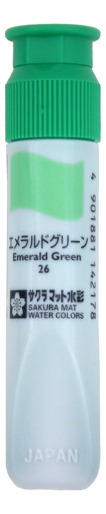【マラソンでP最大49倍】(まとめ）サクラクレパス マット水彩単色ポリチューブ入り（12ml） エメラルドグリーン MWP#26 【×100セット】 14,516円