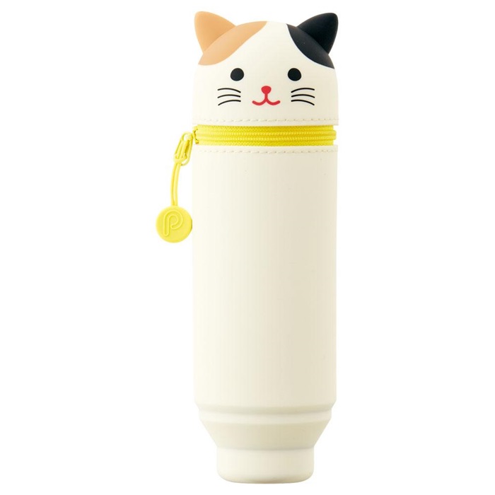 【ポイント20倍】(まとめ）リヒトラブ Punilaboスタンドペンケース　ミケネコ A-7712-7 【×10セット】