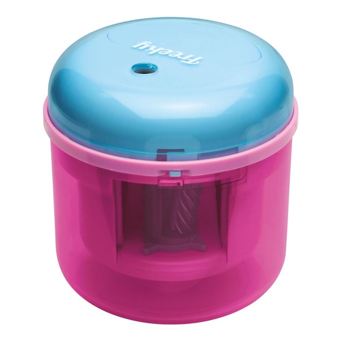 【ポイント20倍】(まとめ）ソニック フリーキー　乾電池式電動鉛筆削り　ピンク SK-4928-P 【×5セット】