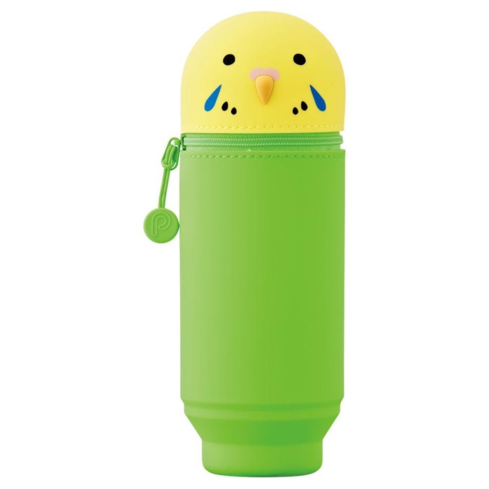 【ポイント20倍】(まとめ）リヒトラブ PunilaboスタンドペンケースBIGサイズ セキセイインコ A-7714-9 【×5セット】
