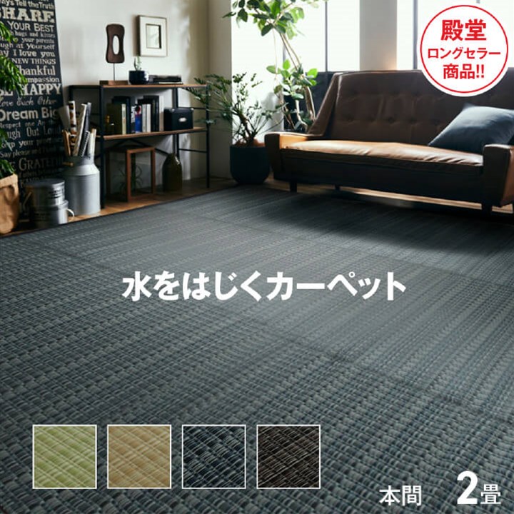 【マラソンでポイント最大47.5倍】洗える PPカーペット アウトドア ペット ネイビー 本間2畳(約191×191cm)【ネイビー】【代引不可】|インテリアの壱番館