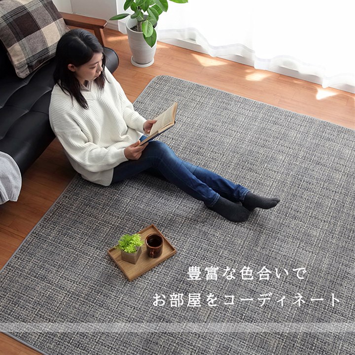 【マラソンでP最大49倍】ラグ カーペット マット 珊瑚マイヤ 洗える 滑りにくい グレー 約200×250cm【グレー】【代引不可】