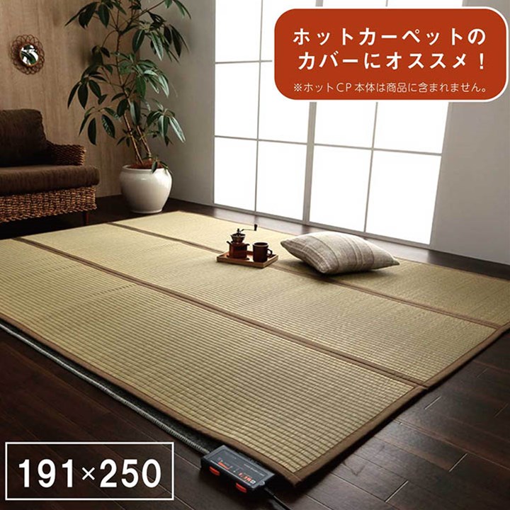 【百貨店SALEでP最大限度47倍】日本製 国産 純国産 沖縄ビーグ 引っ敷き い草 約191×250糎 (裏:不織布）【代引不可】