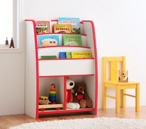 【クーポン配布中】【単品】ソフト素材キッズファニチャーシリーズ 棚付絵本ラック libro リブロ レギュラータイプ【代引不可】
