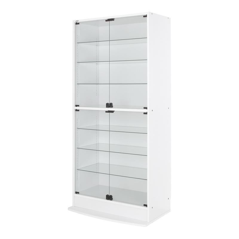 【クーポン券別れ別れ中＆百貨店SALE客体】LED寄せあわせ仕合わせ 広広とした 本体 両開き印字機 高さ180 奥ふかさ39 ともし火 LED照明装置 寄せあわせ容れもの 棚 見せびらかす仕合わせ 図形容れもの 納める仕合わせ 納める 図形 棚 飾る 容れもの 見せびらかす容れもの 見せびらかす棚 硝子扉