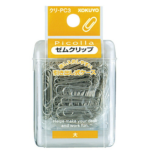 (まとめ)ピコラ ゼムクリップ 大 シルバー クリPC3