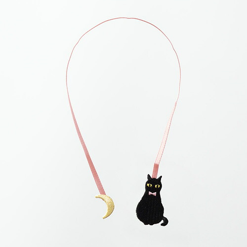 (まとめ)【ミドリ】しおりシール刺繍黒猫柄82464【×20セット】