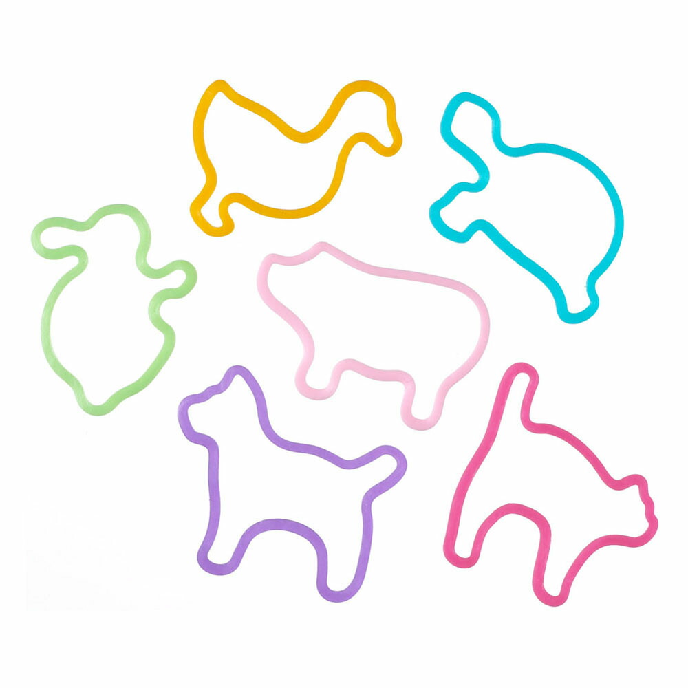 (まとめ)【アッシュコンセプト】+d輪ゴムアニマルラバーバンド24ピースPETD005【×20セット】