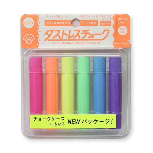 Dustless Chalk 72pcs 6 colors japan import On 6 colors DCC-72-6C 72 units in Japan physics and chemistry da stress choke 