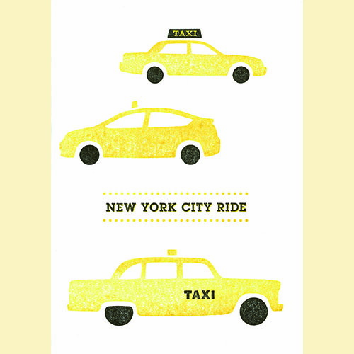 7264円 【正規品直輸入】 まとめ #今野印刷 グリーティングカード Taxi L13S010
