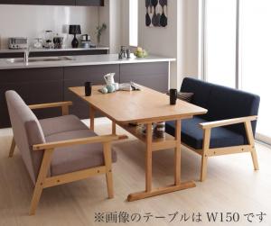 【ポイント20倍】モダンデザイン ソファダイニングセット 4人 3点セット(テーブル+2Pソファ2脚) W120 組立設置付