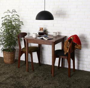 【マラソンでポイント最大47.5倍】ダイニングセット（テーブル&チェア） カフェ ヴィンテージ ダイニング 2人 3点セット(テーブル+チェア2脚) ブラウン W68 組立設置付｜インテリアの壱番館