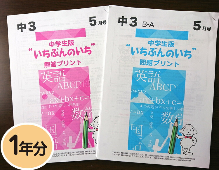 楽天市場】【通信教材】家庭学習教材いちぶんのいち教科書対応版中学１ 