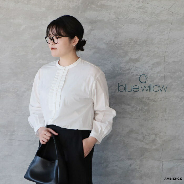 楽天市場】blue willow ブルーウィロウリネン2重フリル衿ブラウス