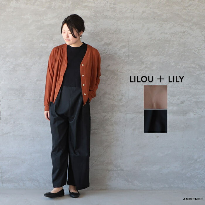 【最大3000円OFFクーポン配布中】【SALE 30%OFF】 LILOU+LILY リルアンドリリー60/2 SUPIMA COTTON ALL IN ONE オールインワンノースリーブ サロペット ゆうパック発送 ic-ee｜AMBIENCE