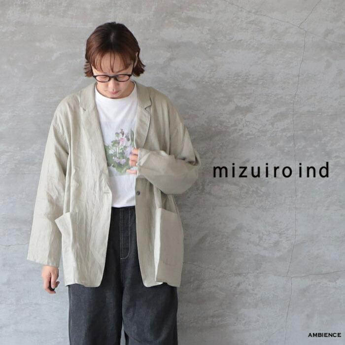 【最大3000円OFFクーポン配布中】mizuiro ind ミズイロインドリネンワイドシャツジャケットゆうパック発送 日本製 26春夏|AMBIENCE