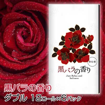 【ポイント3倍 4/4 20時から】 【個人様購入可能】●四国特紙 黒バラの香り トイレットペーパー 12ロール ダブル 30ｍ×6パック 送料無料 00350