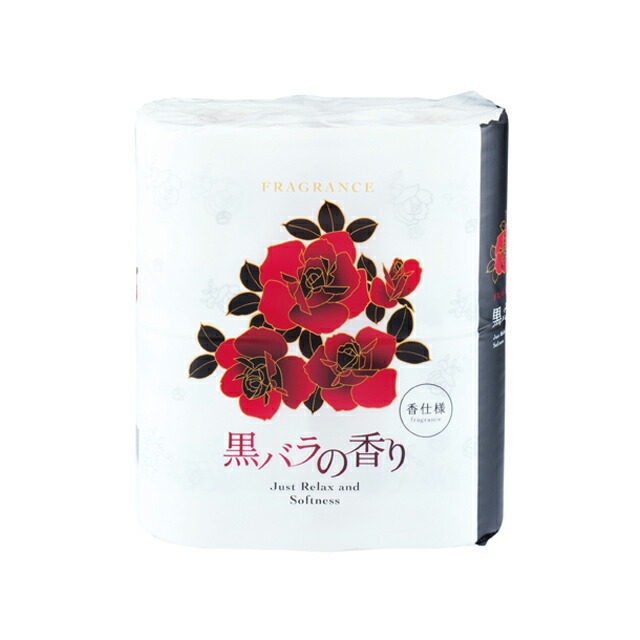 【ポイント3倍 4/4 20時から】 【法人・企業様限定販売】 [取寄] 四国特紙 黒バラの香り トイレットペーパー 4ロールダブル30ｍ×12パック まとめ買い 送料無料 00222