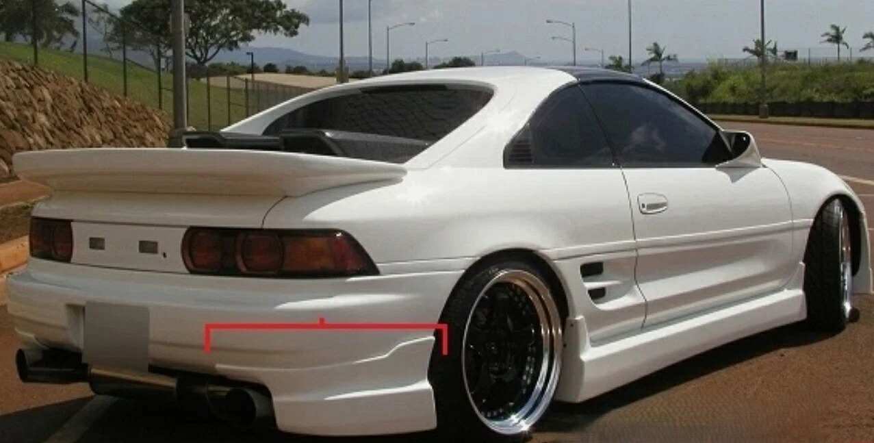 トヨタ 2代目 SW20 MR2 クーペ 2ドア '89~'99 社外 FRP製 リヤ/リア サイドスプリッター スパッツ アンダーリップ エアロパーツ エアロ パーツ カスタム 未使用 未塗装品|スマートキー キーケース ONESENSE