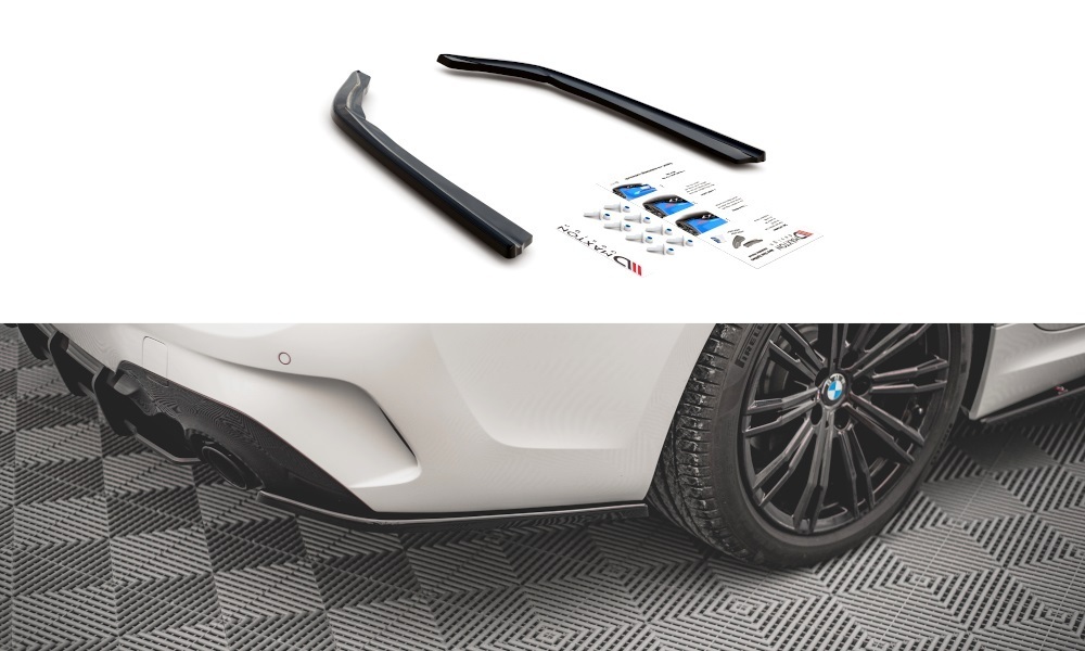 BMW 3シリーズ G20 セダン/G21 ツーリング Mスポーツ車 '19～'22 社外 ABS リアサイドスプリッター アンダーリップ/スカート エアロ 未使用