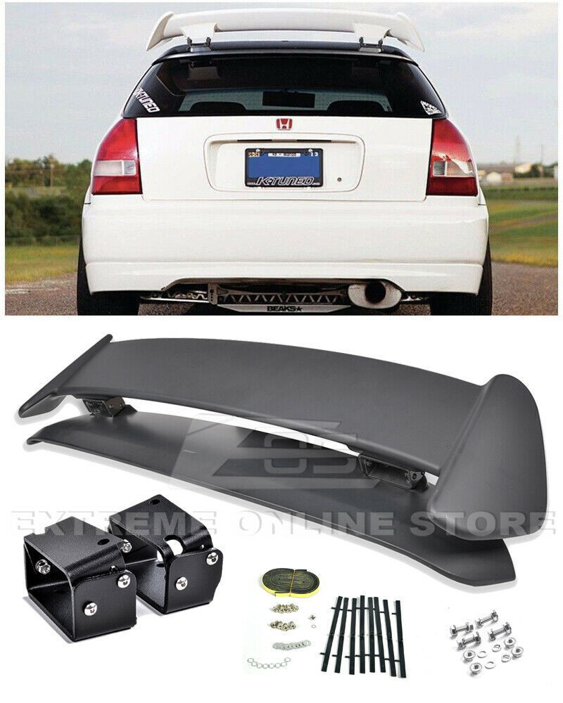 ホンダ 6代目 EK型 シビック 3ドア ハッチバック 前期/後期 '95～'00 社外 ABS製 リア/リヤ スポイラー ウイングライザーキット付き 未使用品 送料無料