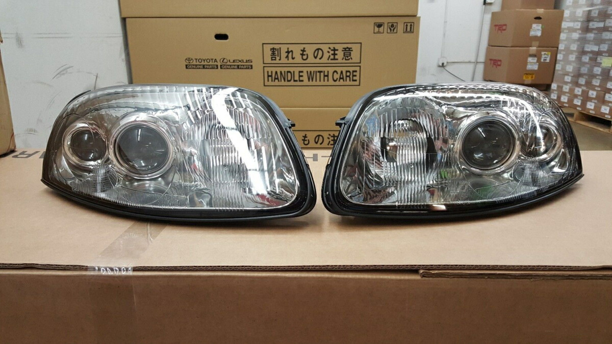 入荷待ち】角目2灯式ヘッドライト スープラ 70系 2個セット ガラス製 