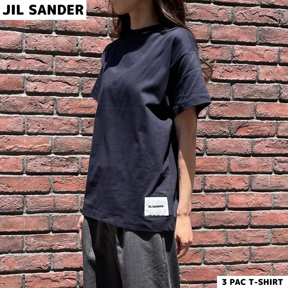 新品 Jil Sander レディース Tシャツ パックT ブラック M | skisharp.com